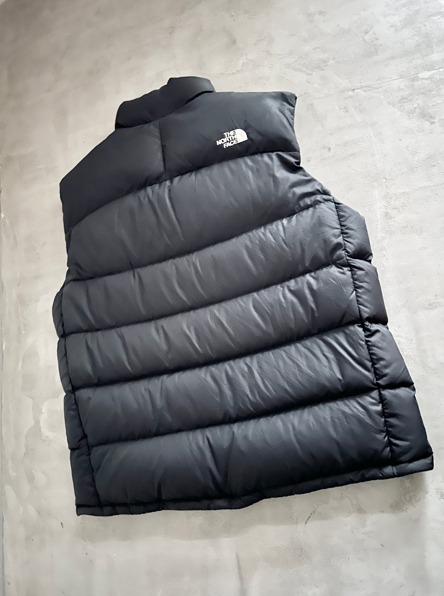 BLACK THE NORTH FACE PUFFER VEST - 2000S - XL