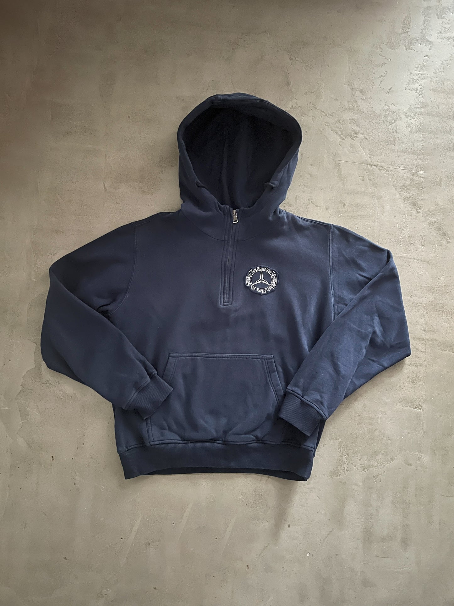 NAVY MERCEDES BENZ HOODIE - 2000S - S