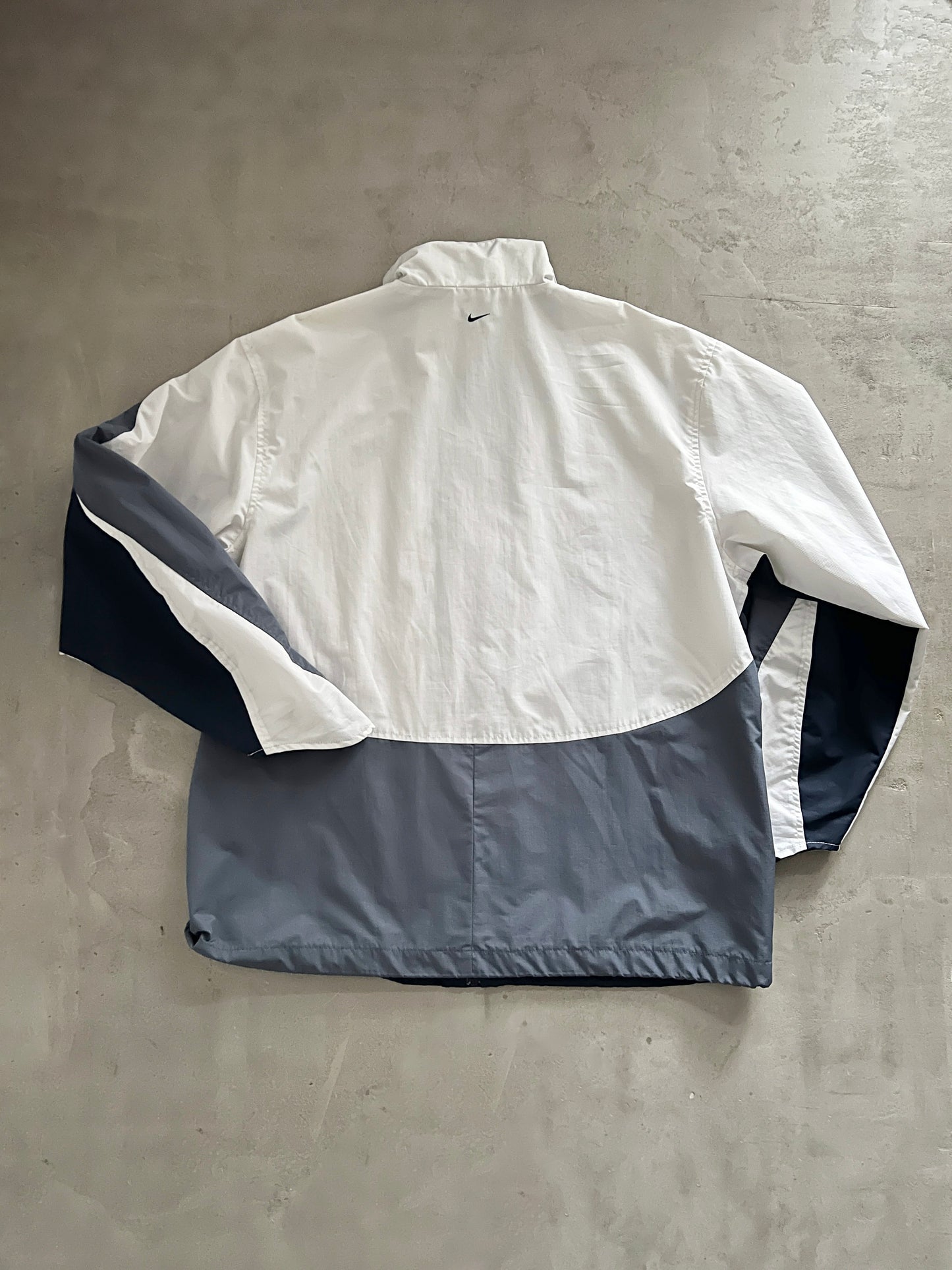 NAVY/WHITE NIKE TN TRACK JACKET - 2000S - XXL