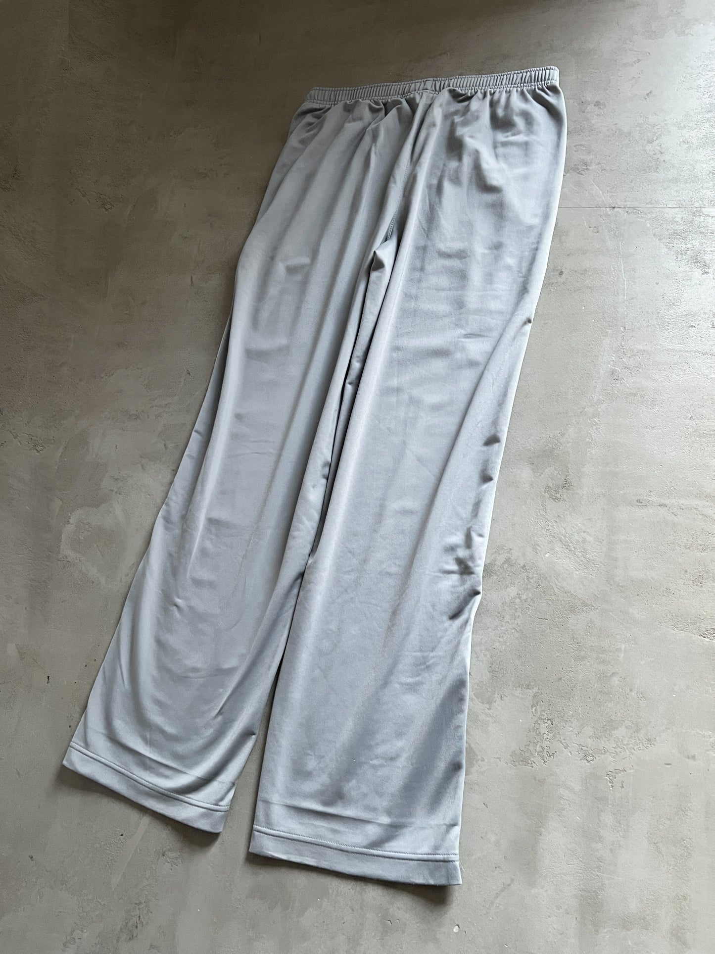 GREY/BLUE NIKE TRACK PANTS - 2000S - L