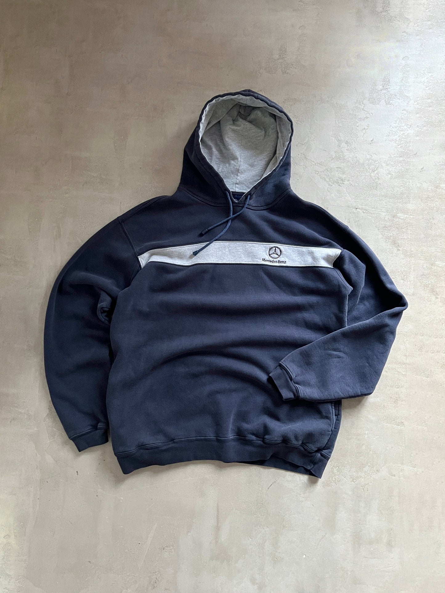 NAVY MERCEDES BENZ HOODIe - 1990S -XL/XXL