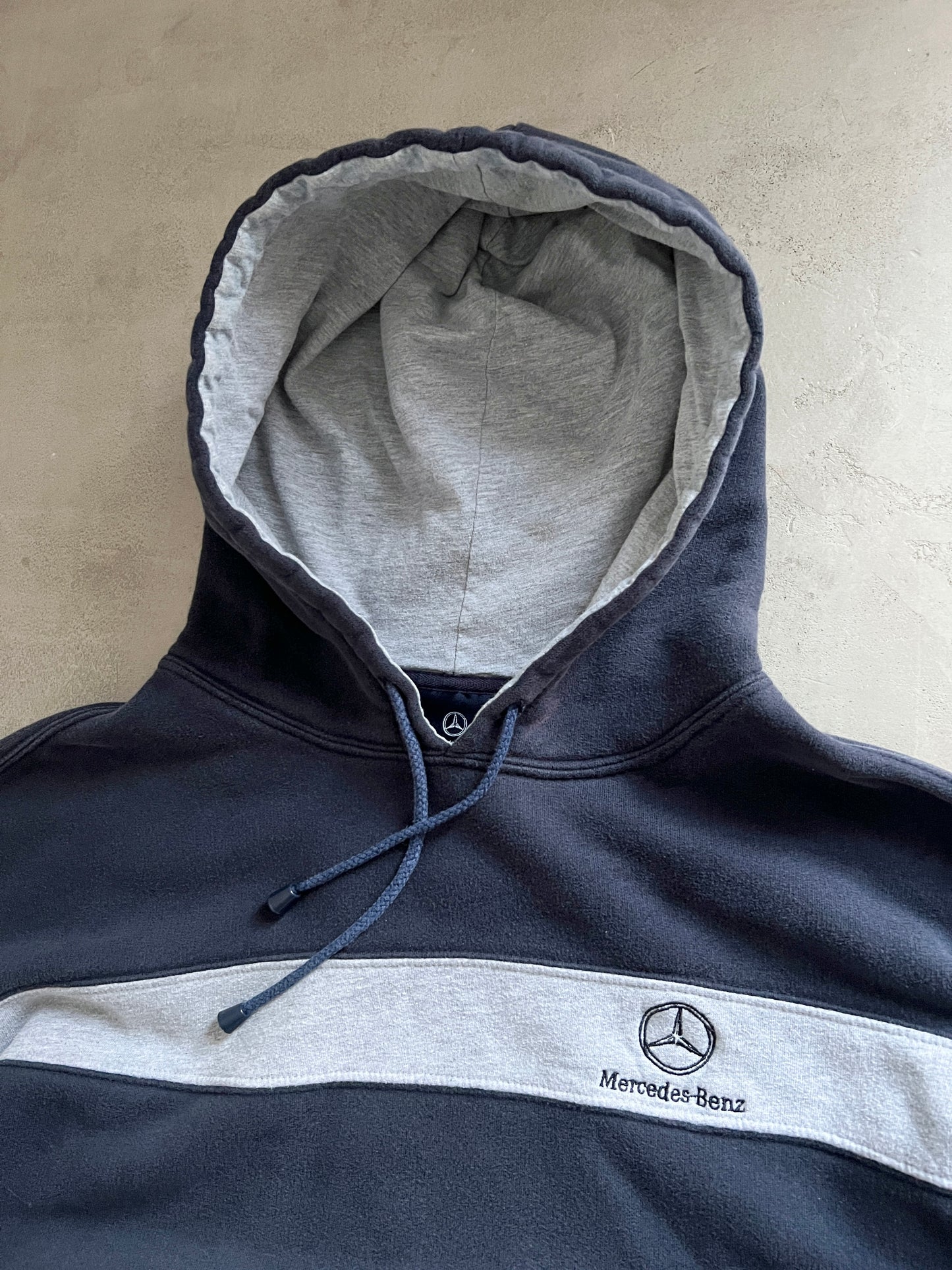 NAVY MERCEDES BENZ HOODIe - 1990S -XL/XXL