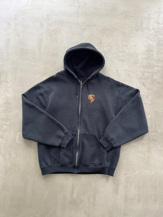 BLACK PORSCHE HOODIE - 1990S - L