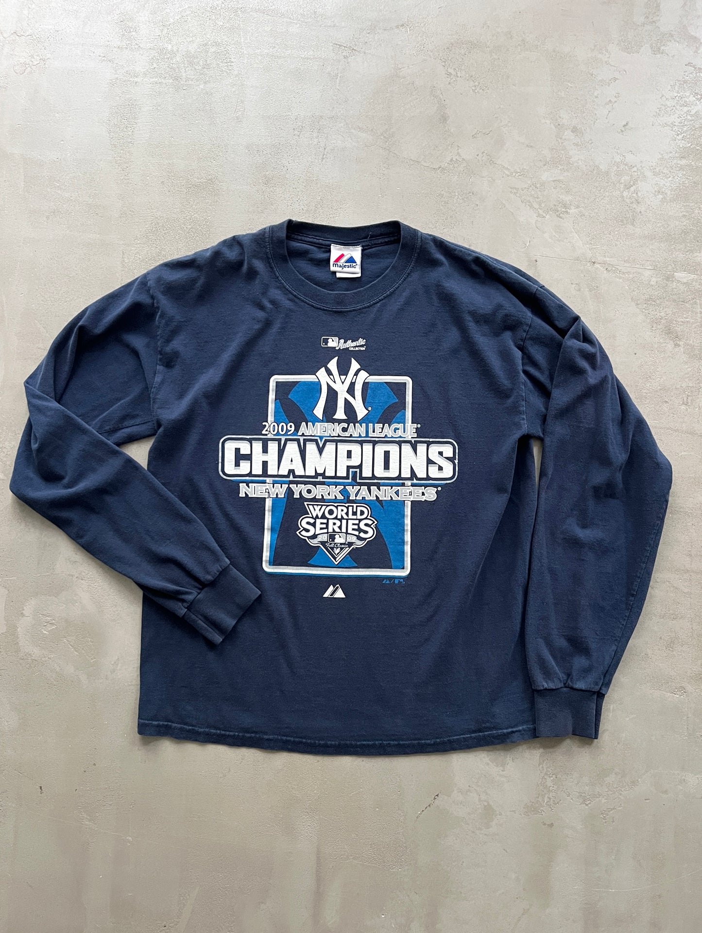 FADED NAVY YANKEES LONGSLEEVE - 2000S - L/M