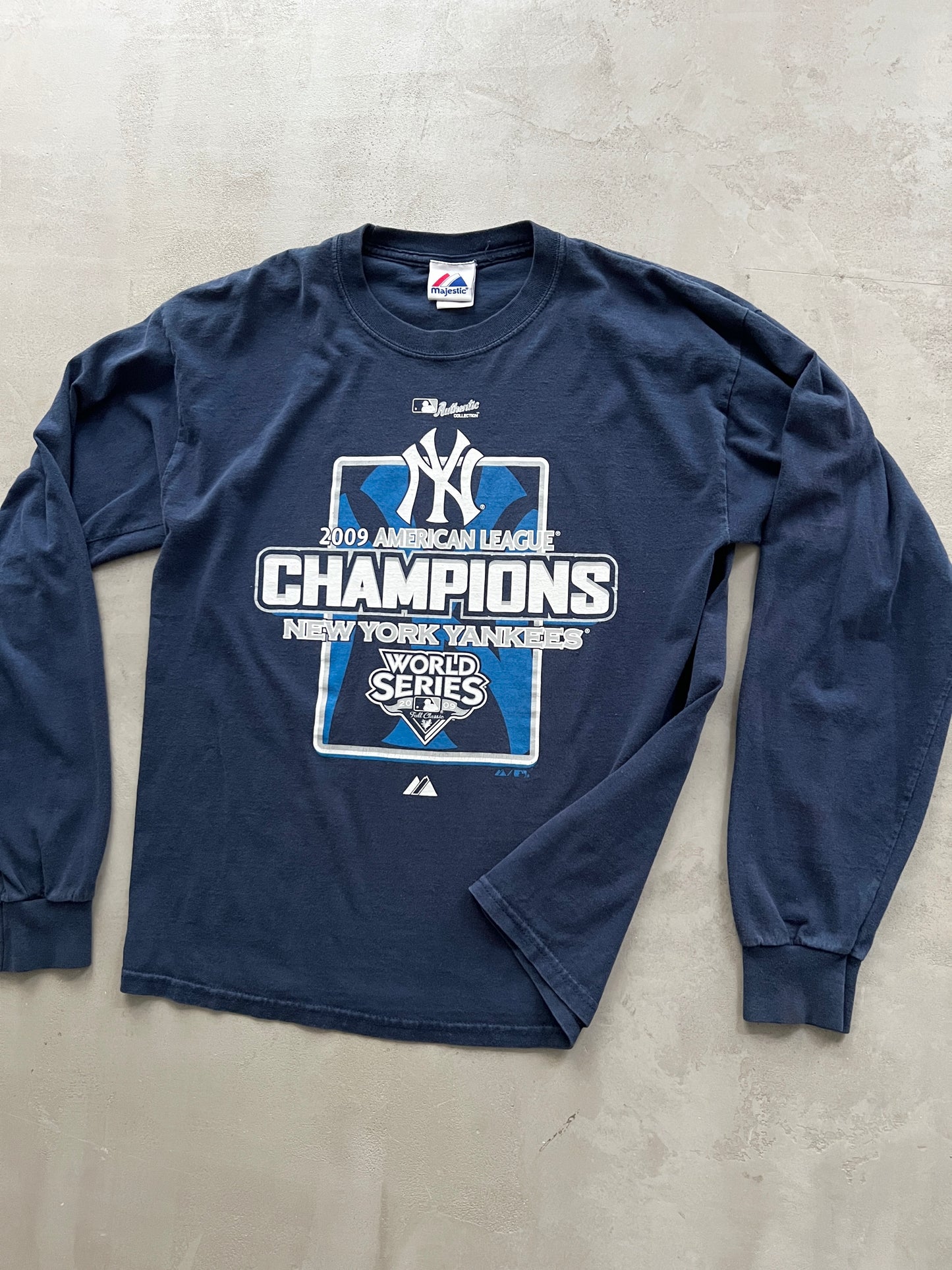 FADED NAVY YANKEES LONGSLEEVE - 2000S - L/M