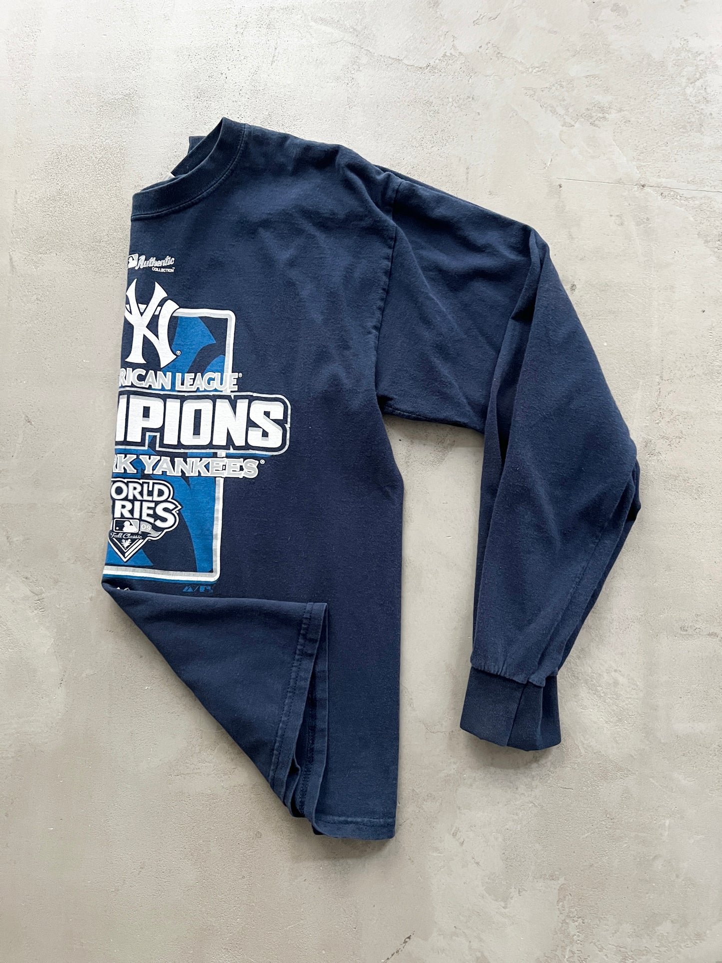 FADED NAVY YANKEES LONGSLEEVE - 2000S - L/M