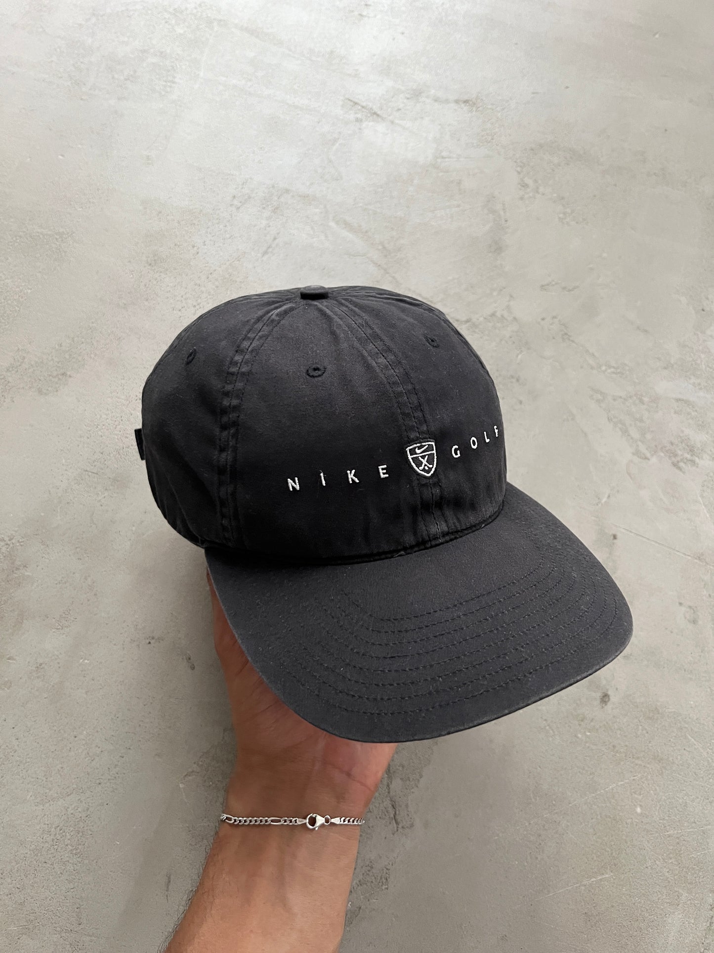 FADED BLACK NIKE GOLF CAP - 2000S