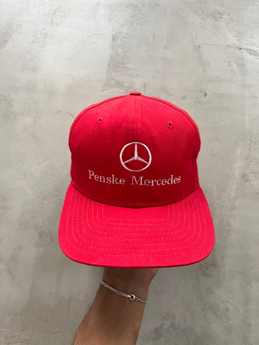 RED MERCEDES BENZ RACING CAP - 1990S