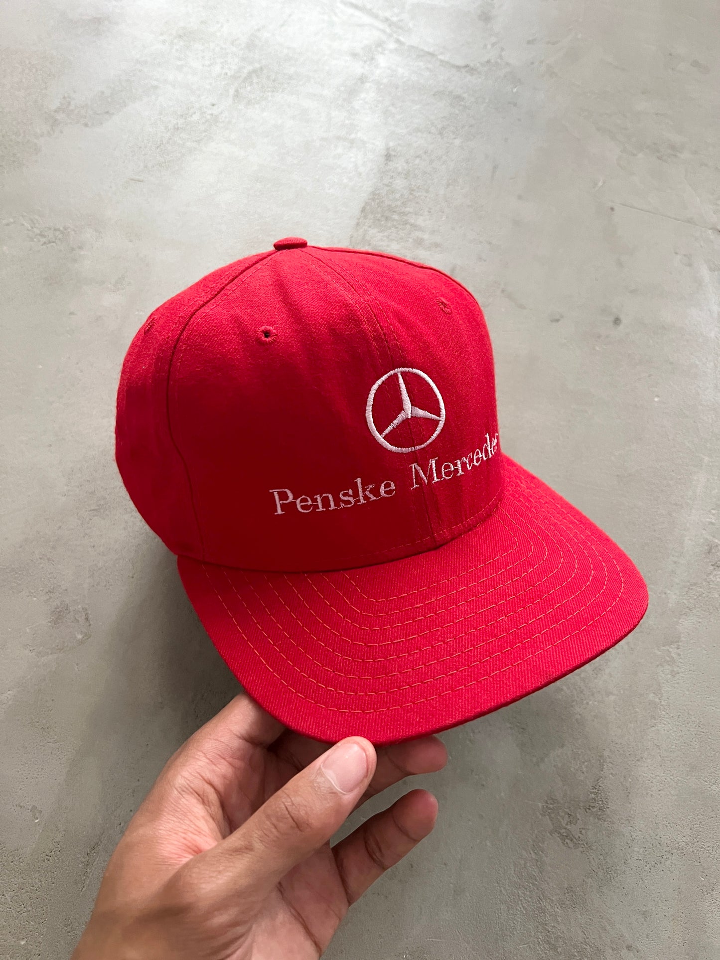 RED MERCEDES BENZ RACING CAP - 1990S