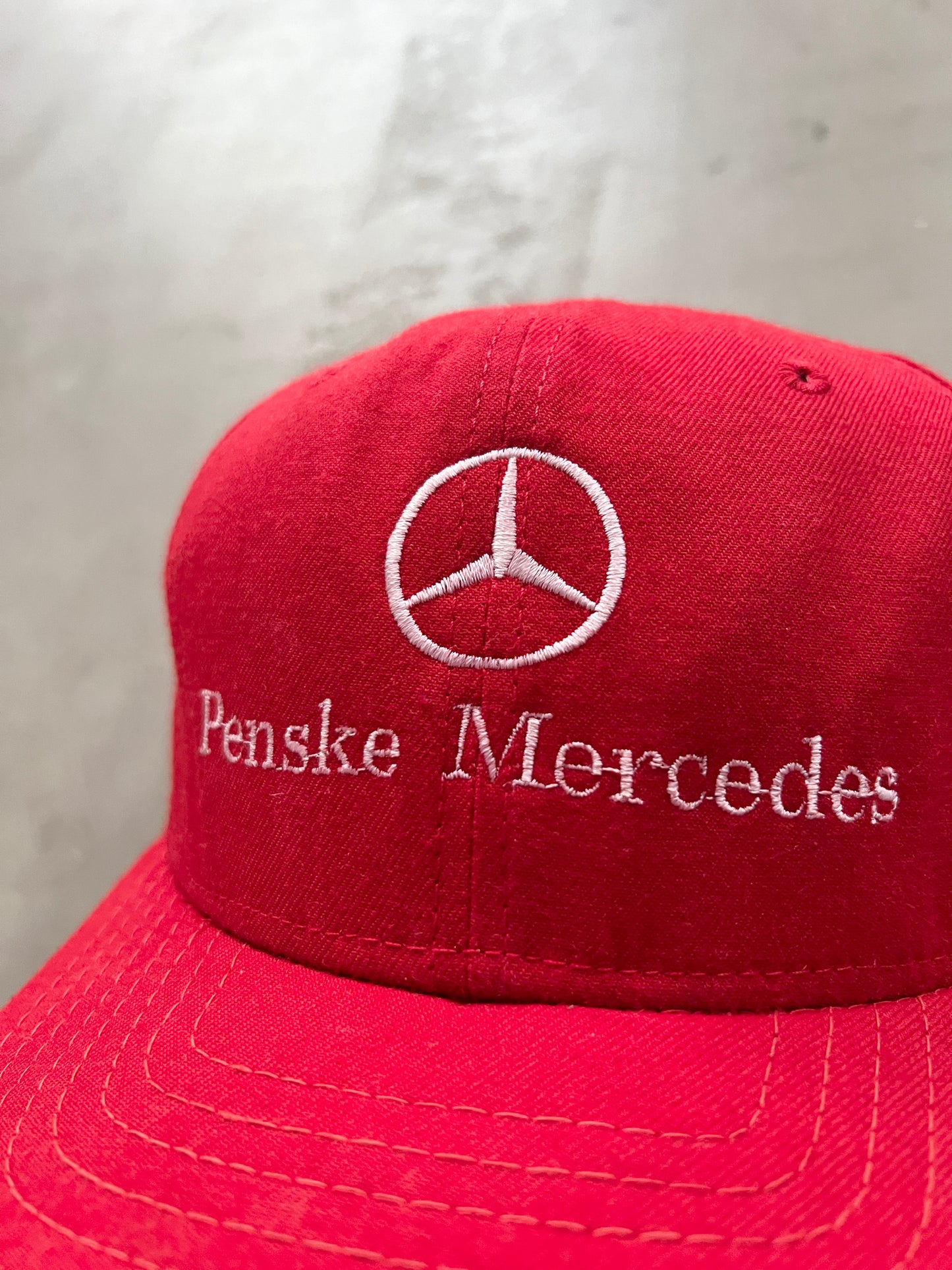 RED MERCEDES BENZ RACING CAP - 1990S