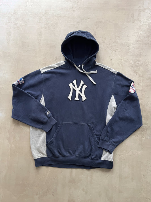 NAVY YANKEES HOODIE - 1990S - XXL