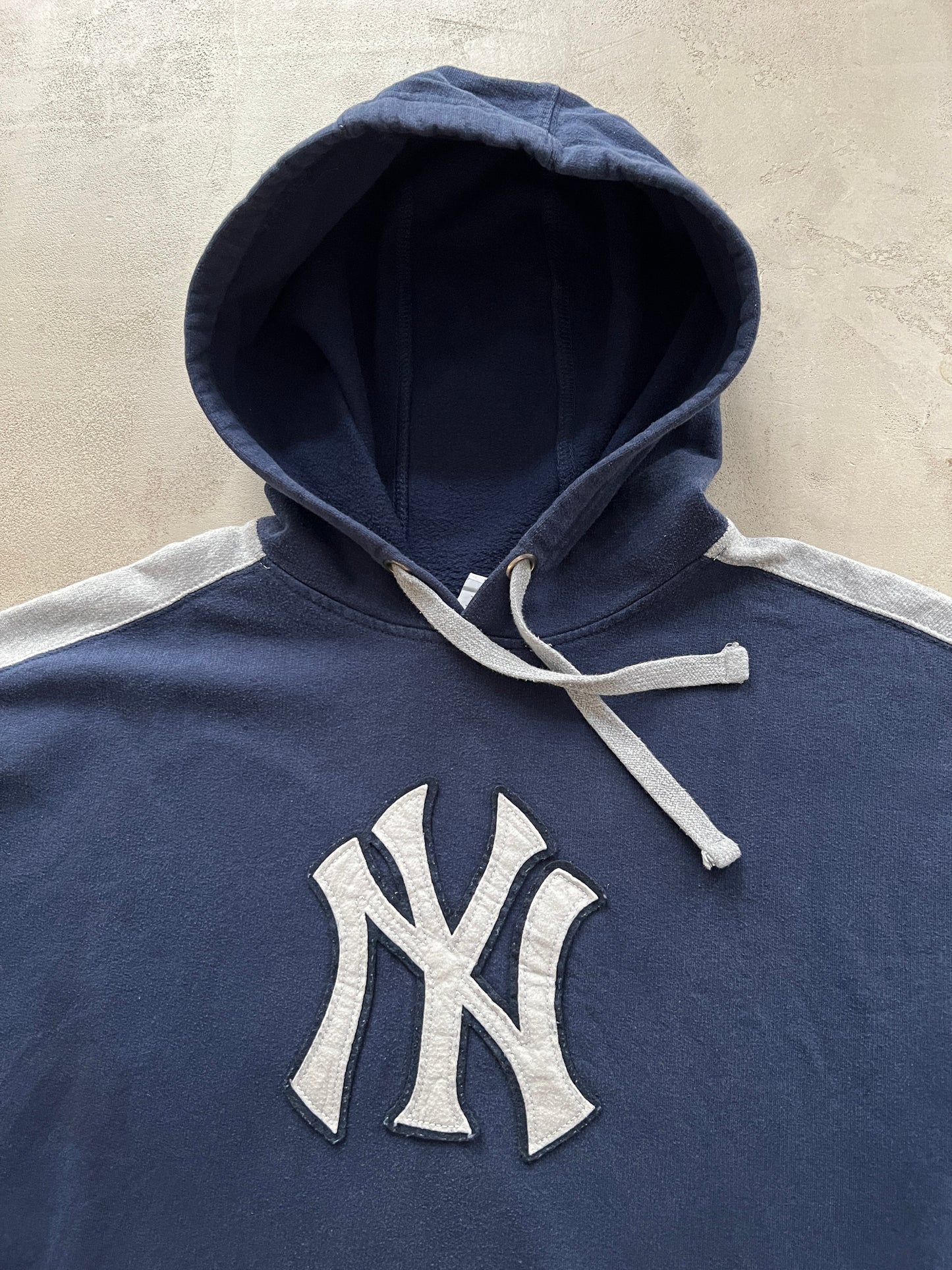 NAVY YANKEES HOODIE - 1990S - XXL