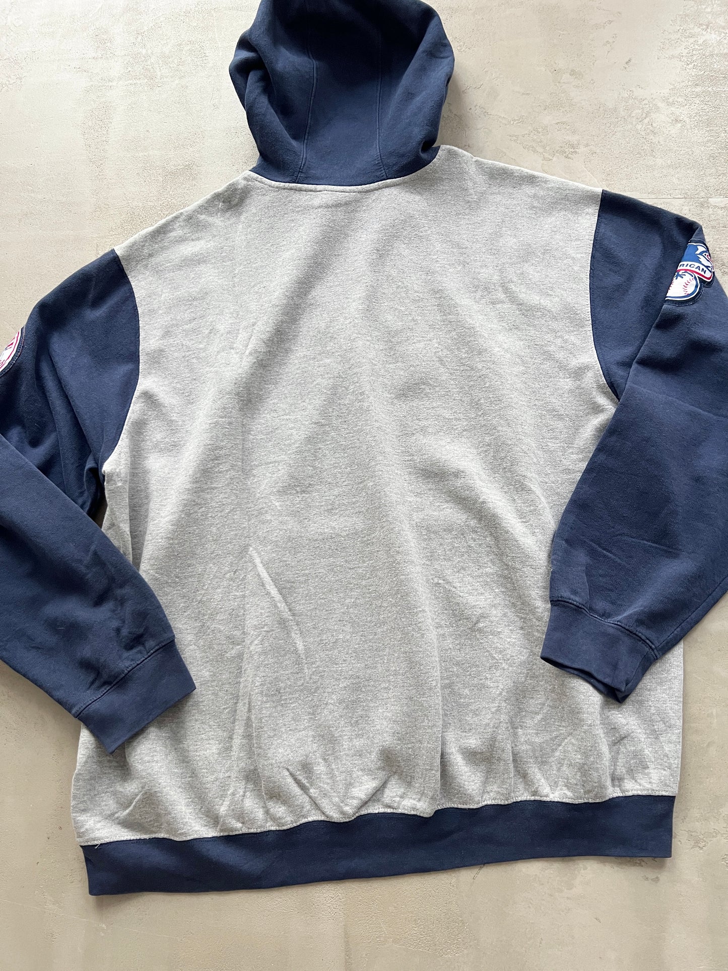 NAVY YANKEES HOODIE - 1990S - XXL