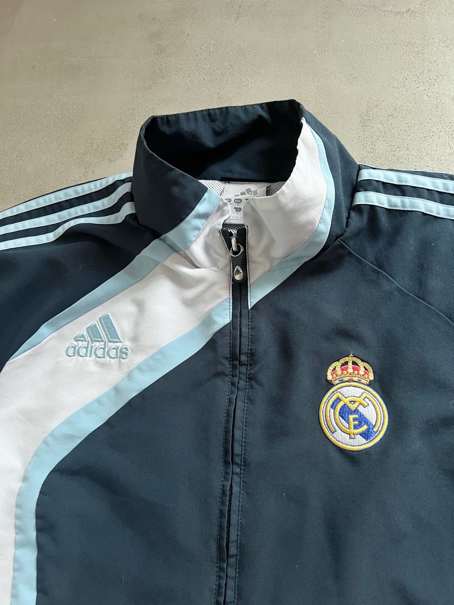 NAVY/WHITE REAL MADRID TRACK JACKET - 2000S - XL/L