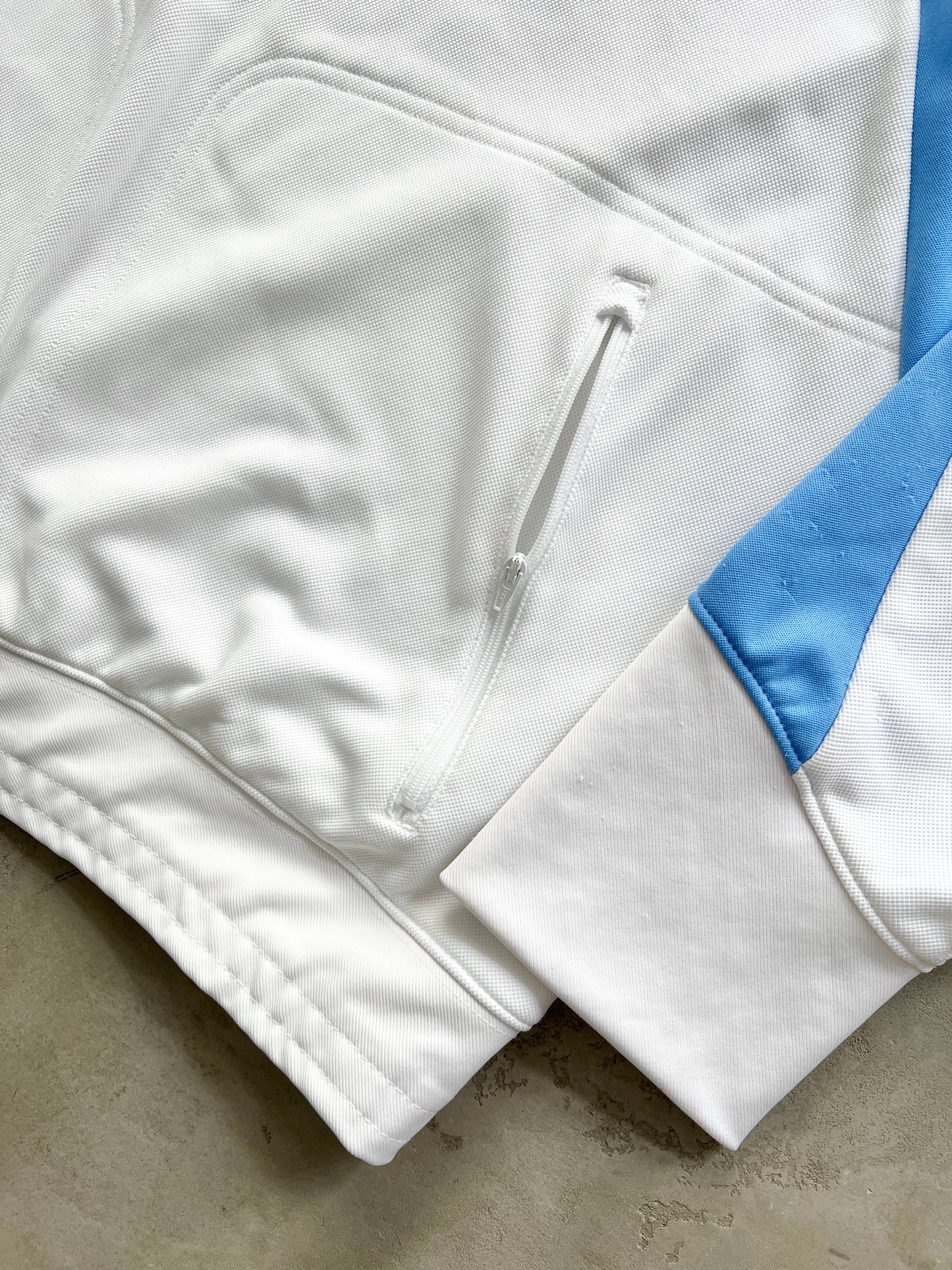 WHITE/BABY BLUE NIKE TN HOODIE - 2000S - XXL