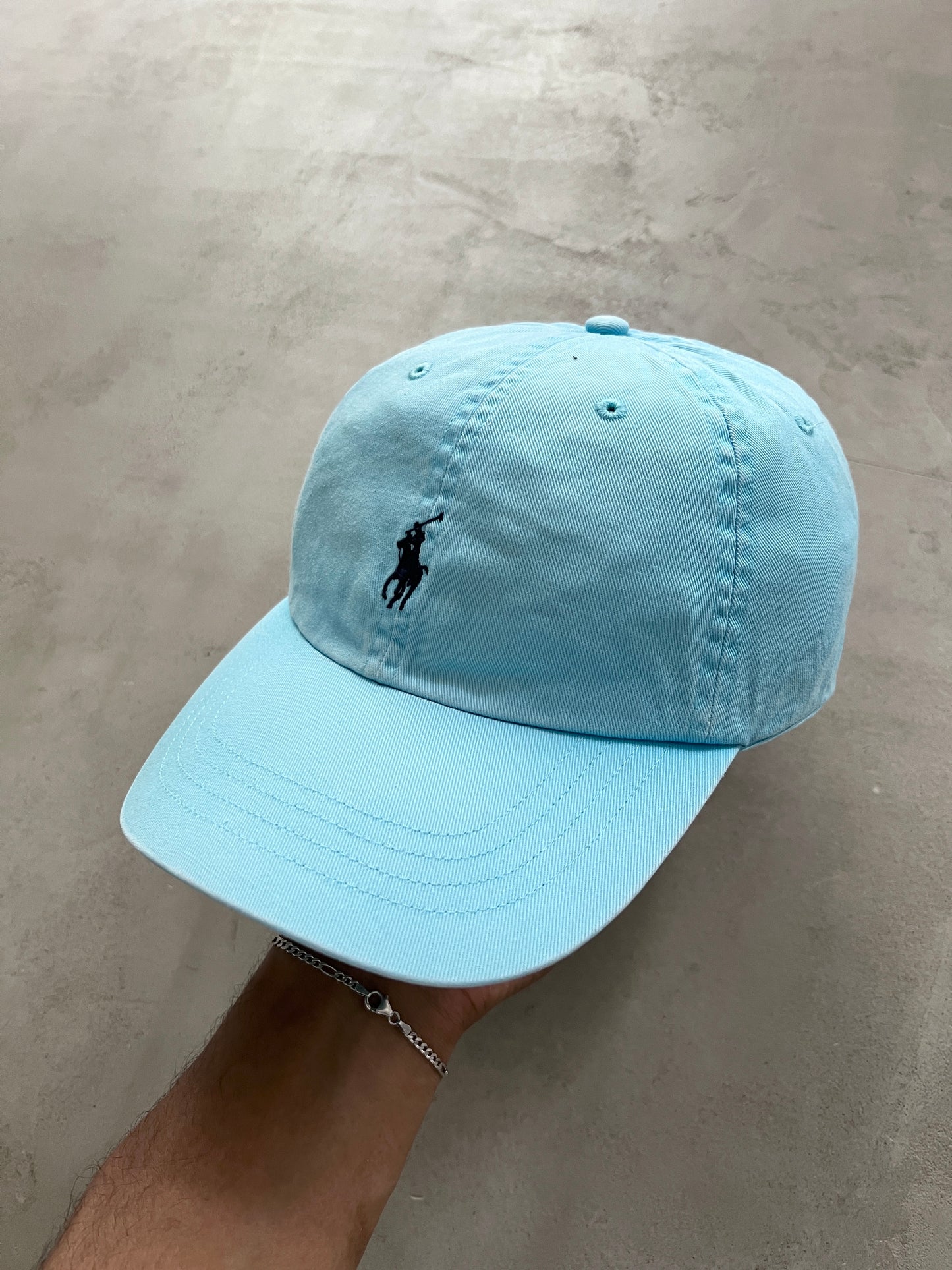 BABY BLUE POLO RALPH LAUREN CAP - 2000S