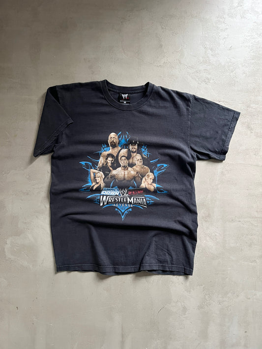 BLACK WRESTLE MANIA TEE - 2000S - M