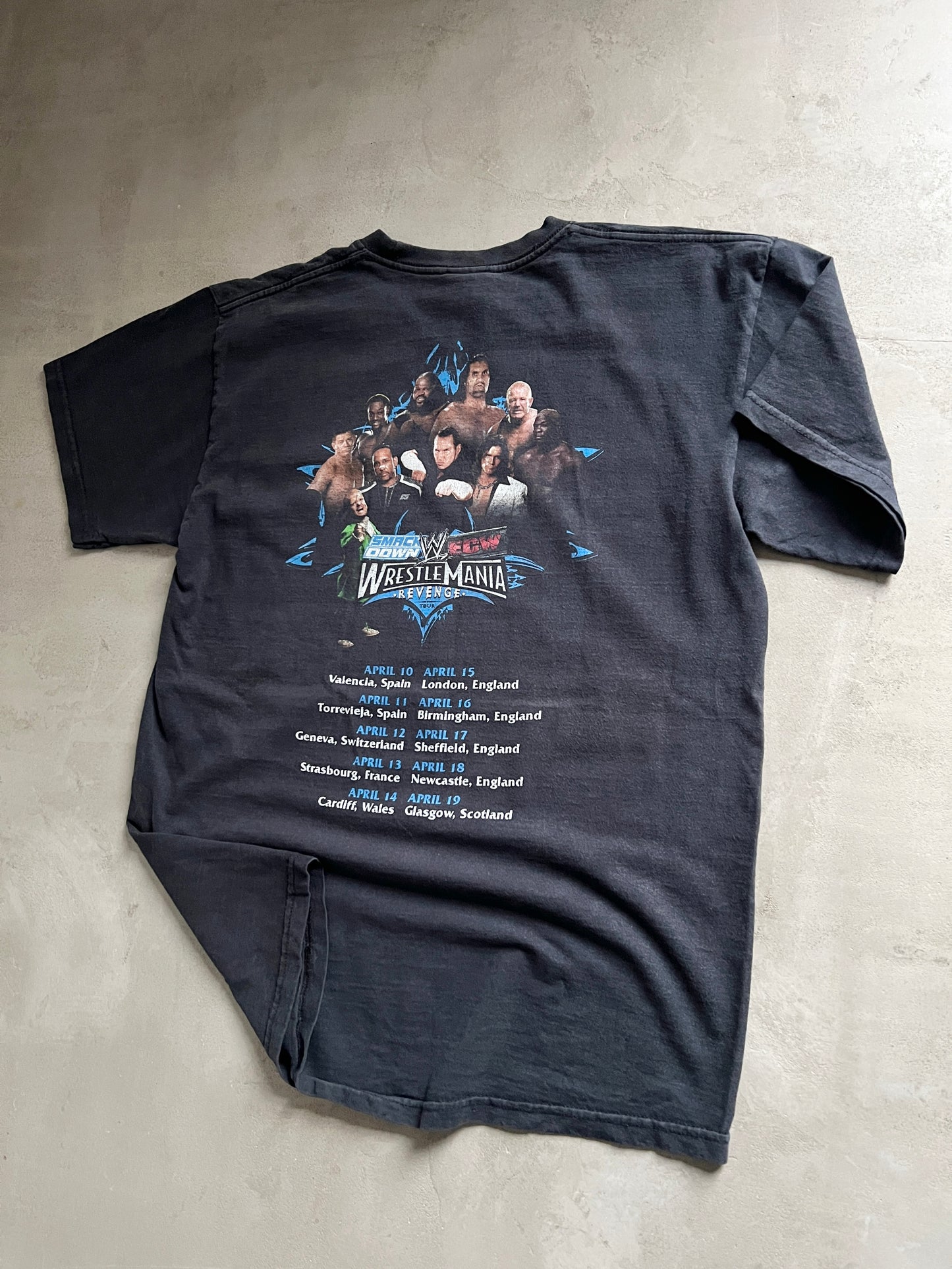 BLACK WRESTLE MANIA TEE - 2000S - M