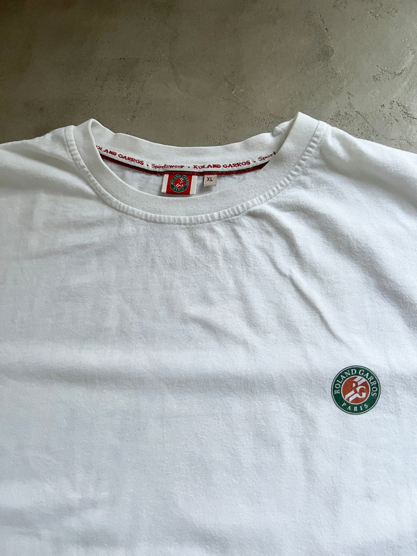 WHITE FRENCH OPEN TENNIS TEE - 2003 - XL