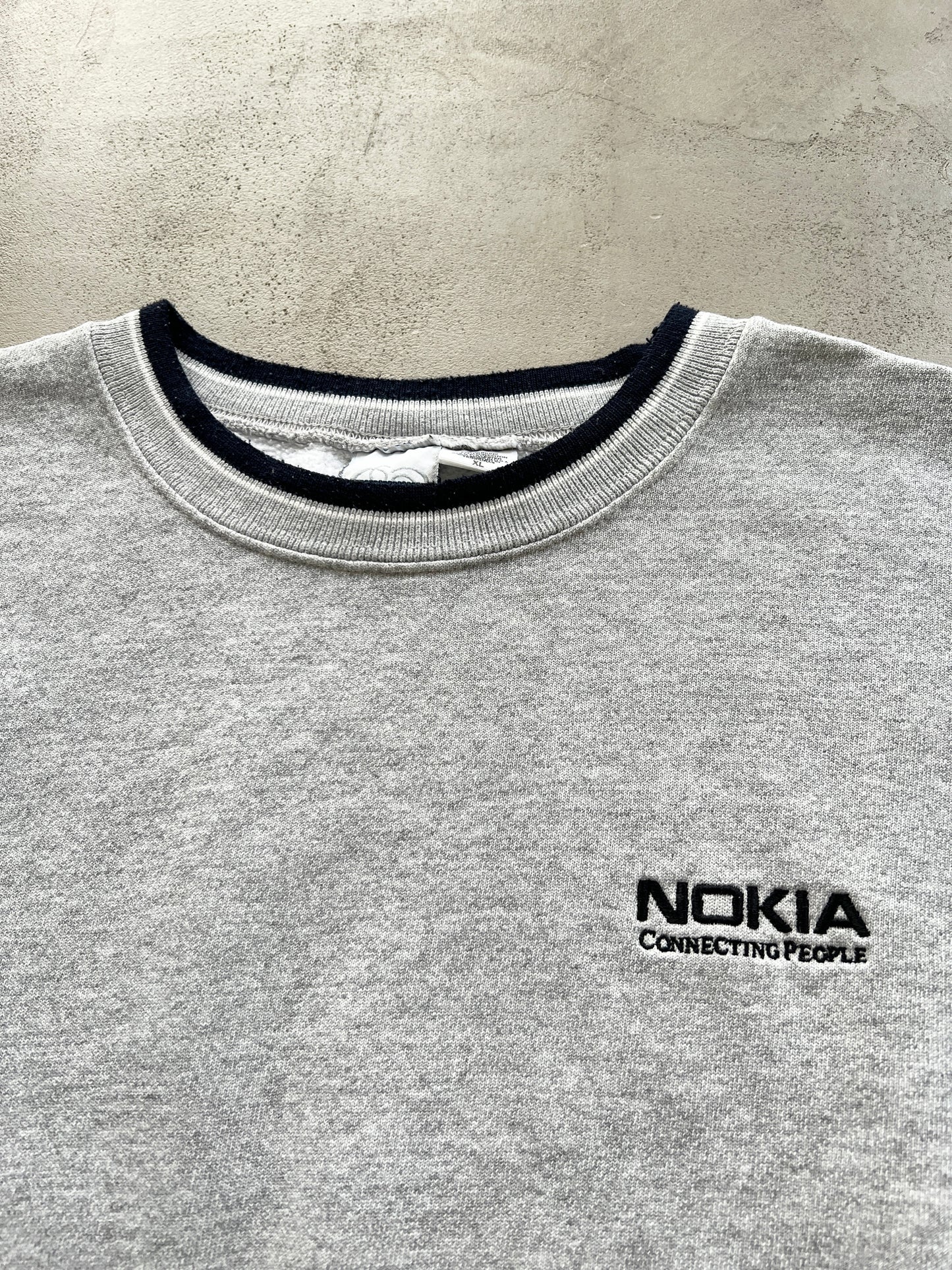 GREY NOKIA PROMO SWEATER - 1990S - L