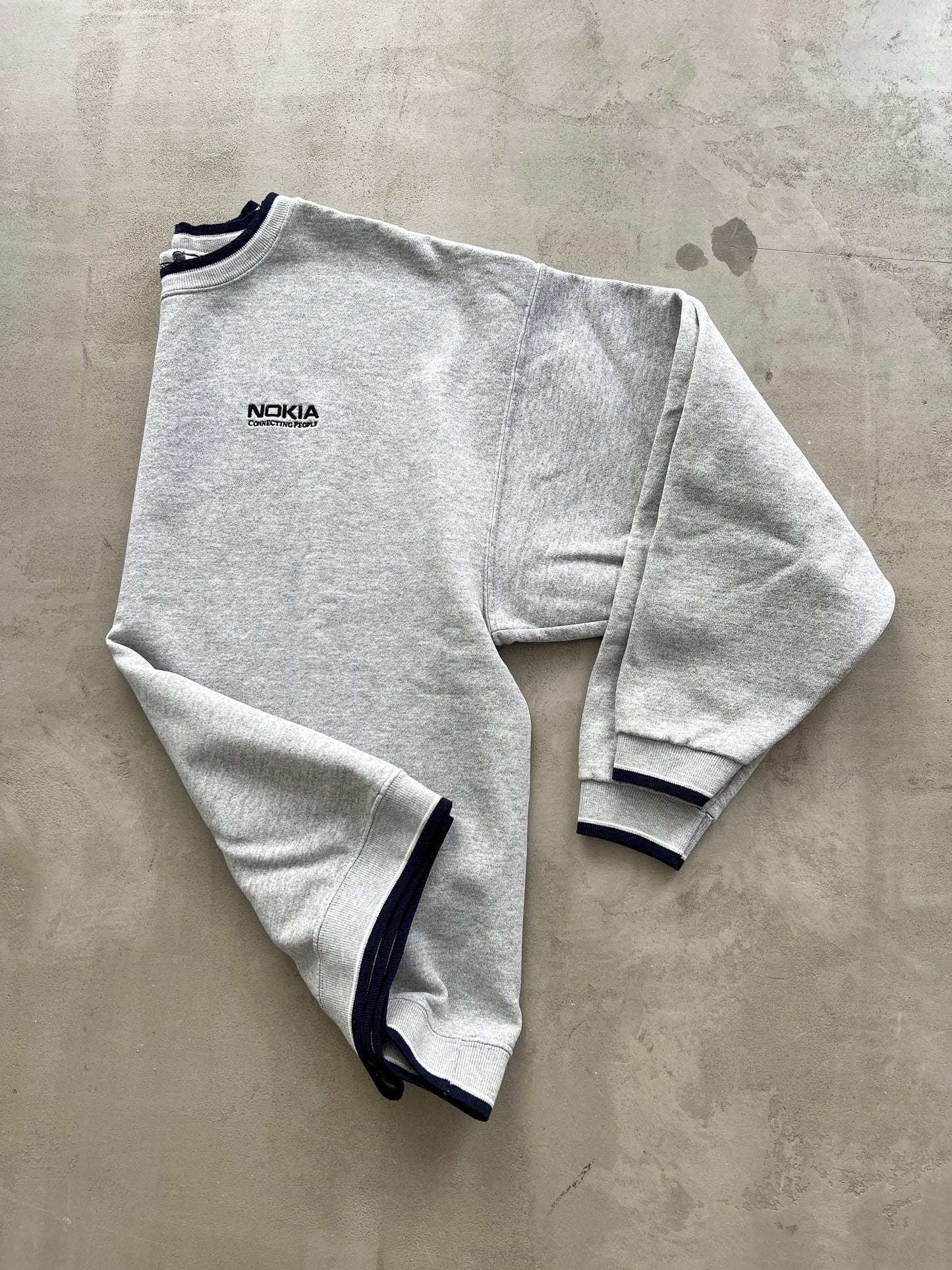 GREY NOKIA PROMO SWEATER - 1990S - L