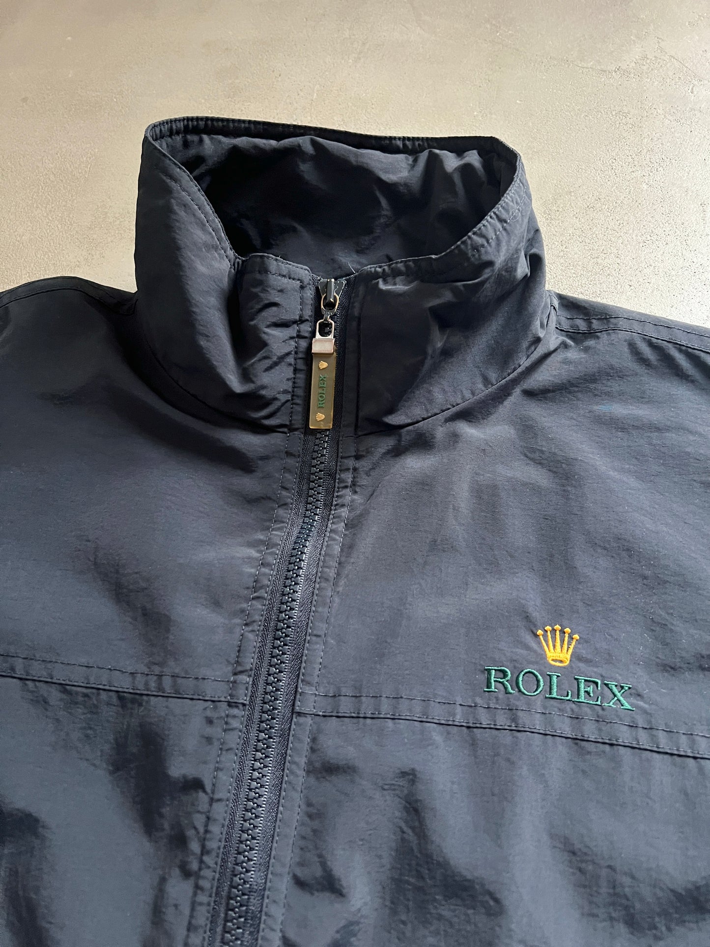 NAVY ROLEX YACHT JACKET - 2000S - M