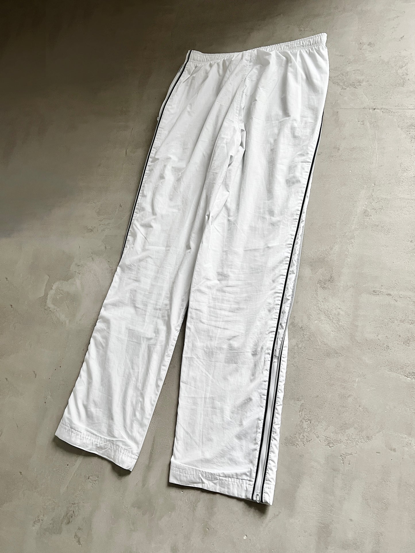 WHITE NIKE TRACK PANTS - 2000S - M/S