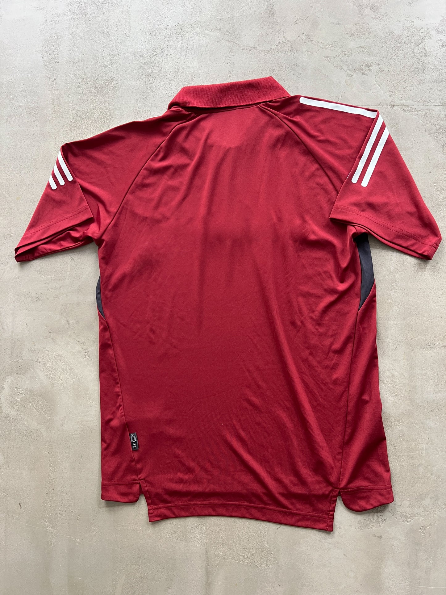 RED/GREY BAYERN MUNICH POLO JERSEY - 2000S - L