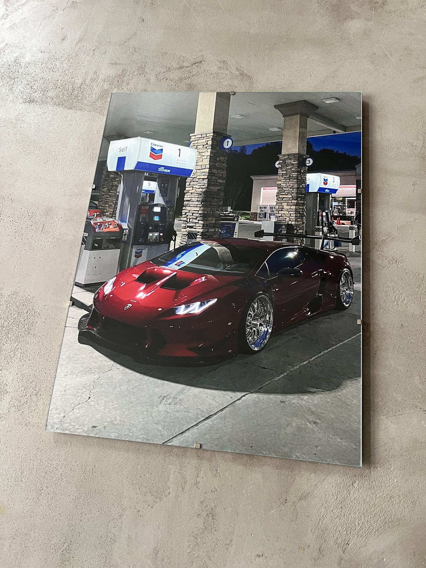 HURACAN WIDEBODY GLASS PRINT