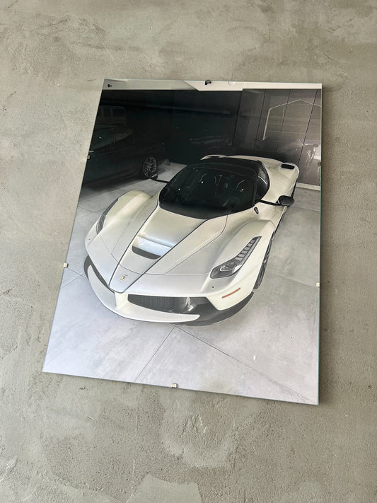 CRÈME LAFERRARI GLASS PRINT