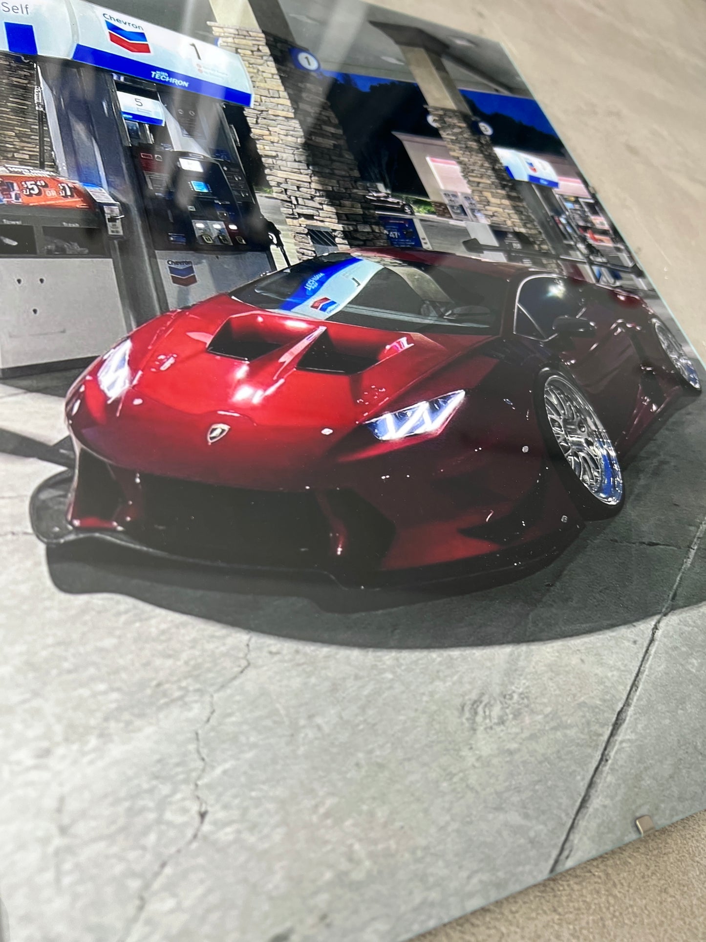 HURACAN WIDEBODY GLASS PRINT