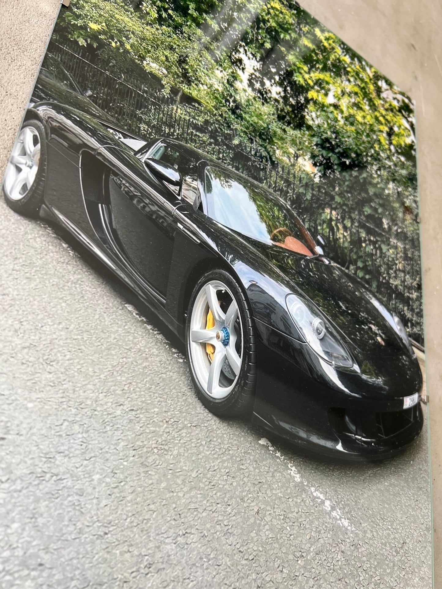 BLACK CARRERA GT GLASS PRINT