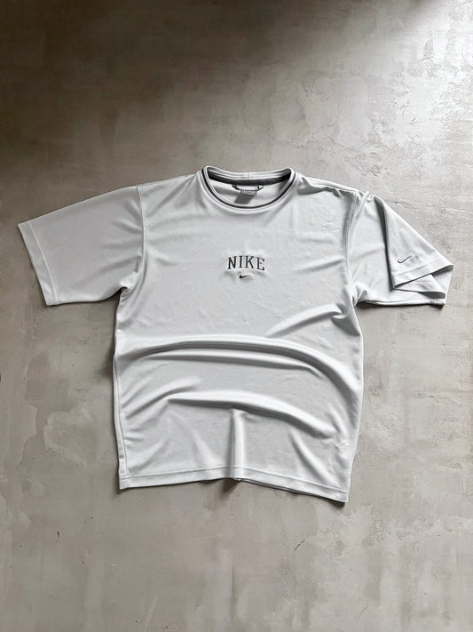 GREY NIKE FOOTBALL TEE - 2000S - L