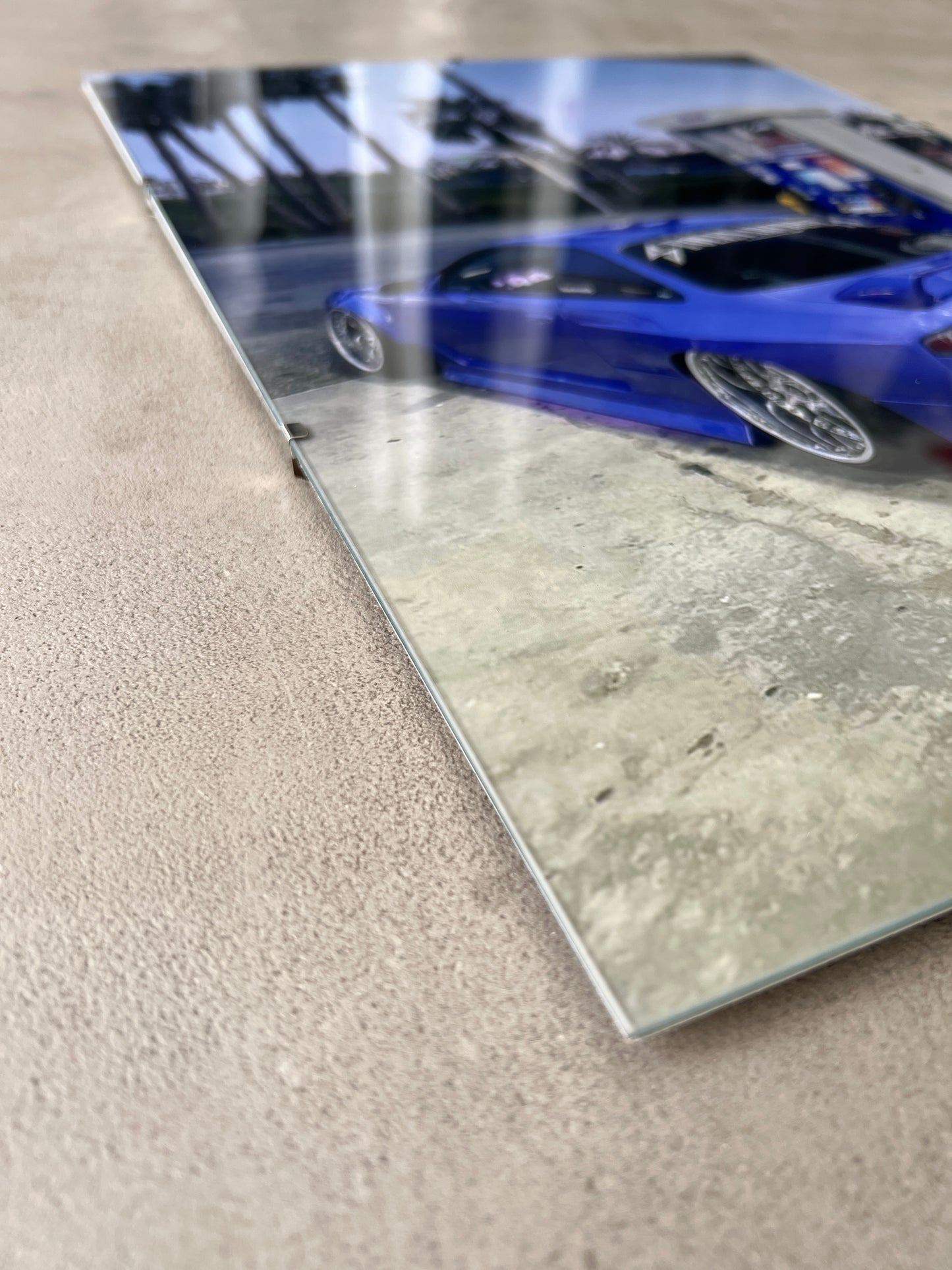 PURPLE 240SX IN CALI GLASS PRINT