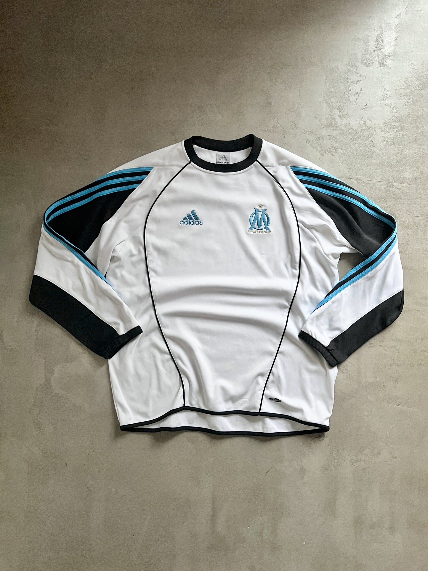 WHITE/BABY BLUE MARSEILLE LONGSLEEVE - 2000S - L