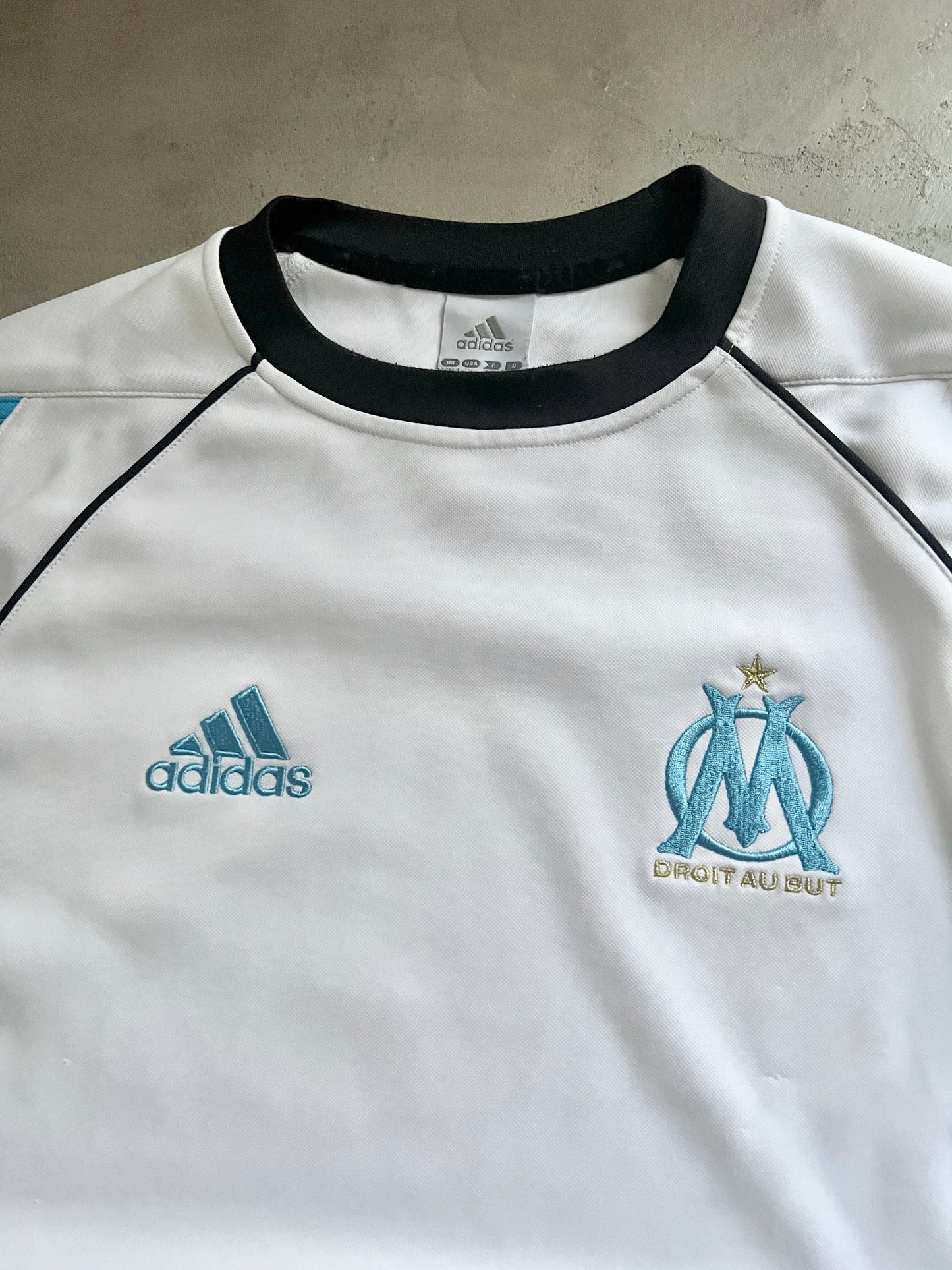 WHITE/BABY BLUE MARSEILLE LONGSLEEVE - 2000S - L