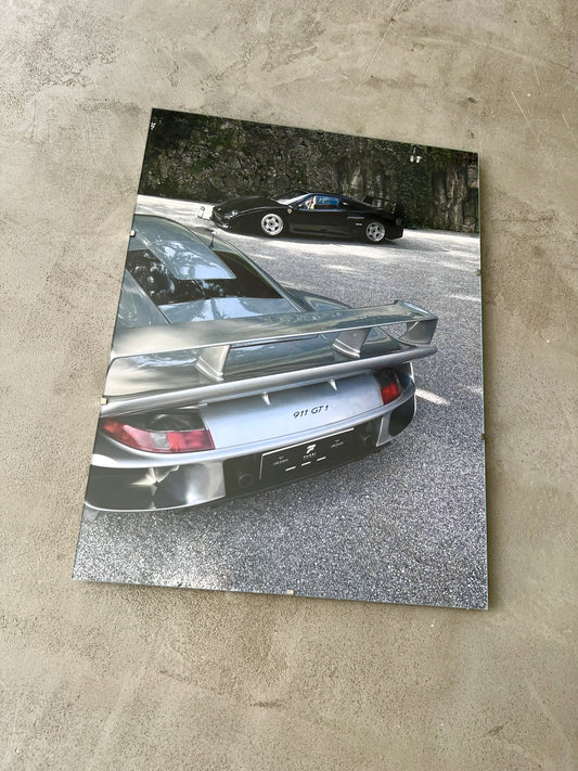 911 GT1 X F40 GLASS PRINT