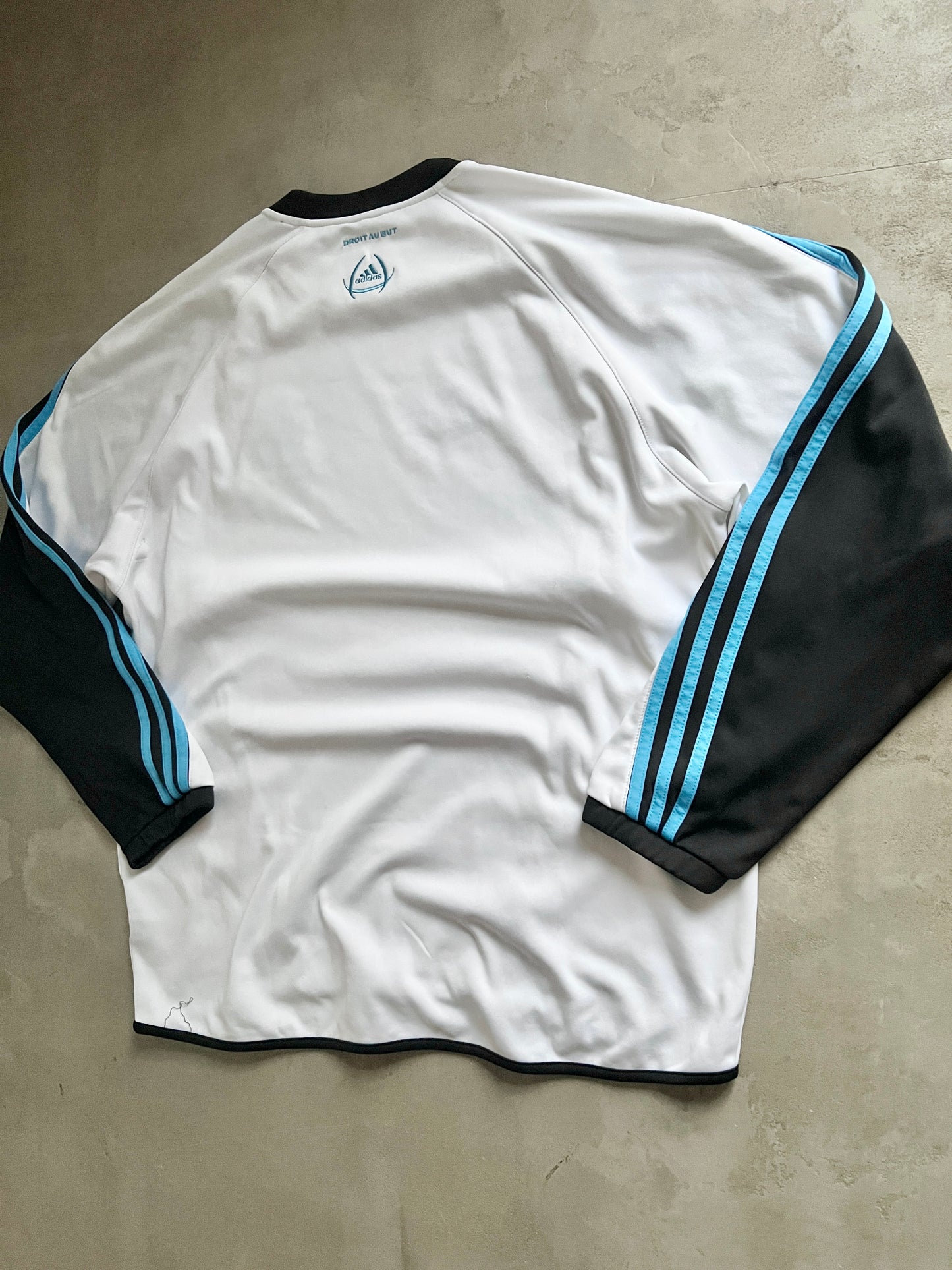 WHITE/BABY BLUE MARSEILLE LONGSLEEVE - 2000S - L