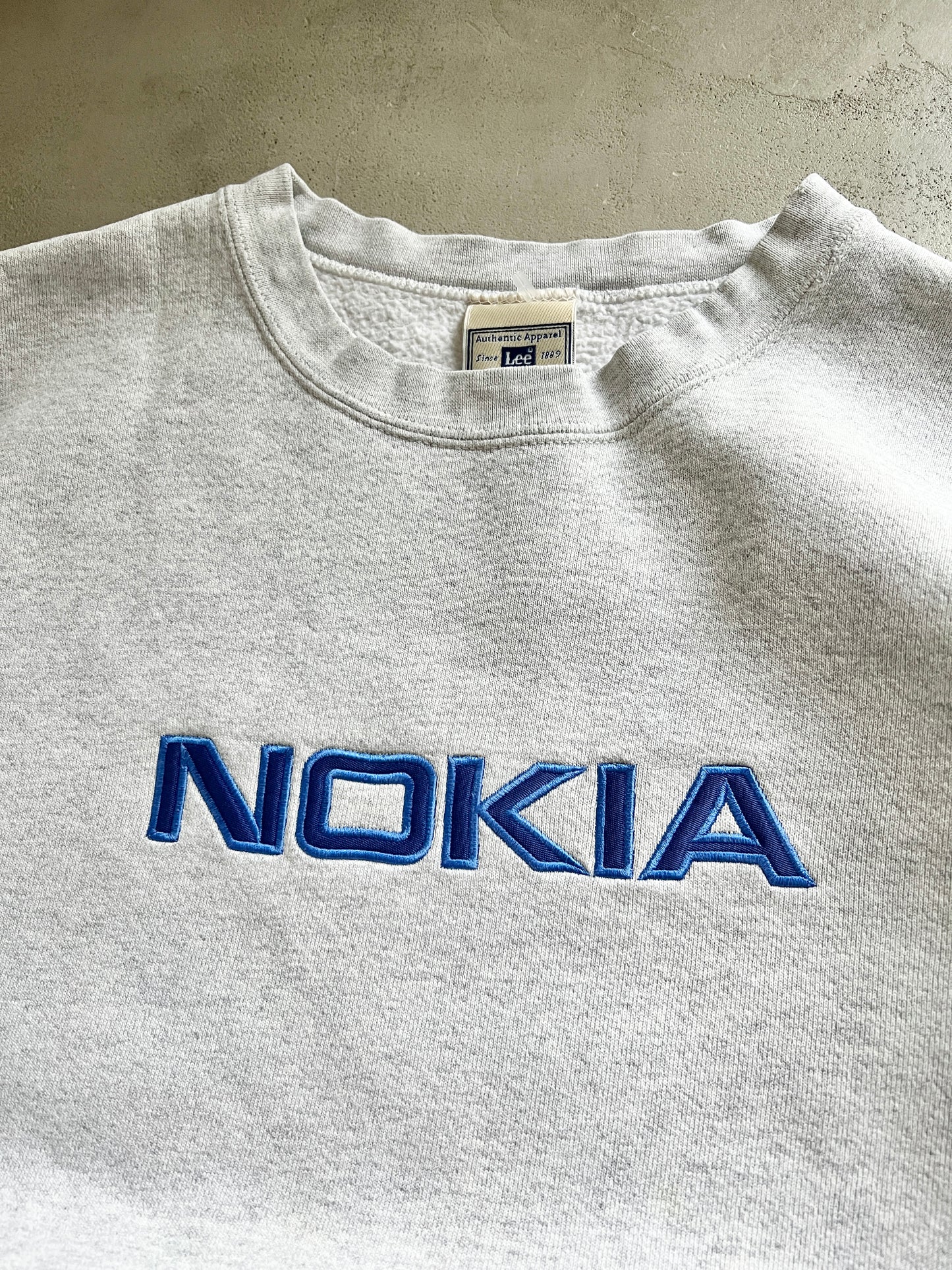 GREY NOKIA PROMO SWEATER - 1990S - L/XL