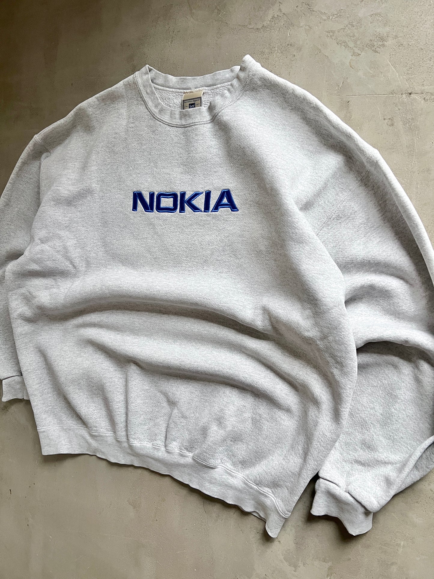 GREY NOKIA PROMO SWEATER - 1990S - L/XL