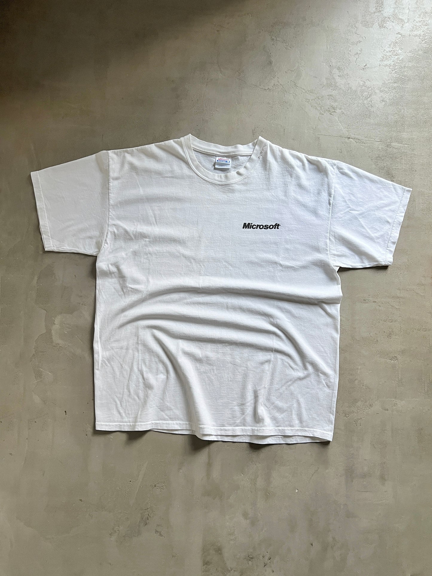 WHITE MICROSOFT PROMO TEE - 1990S - XL