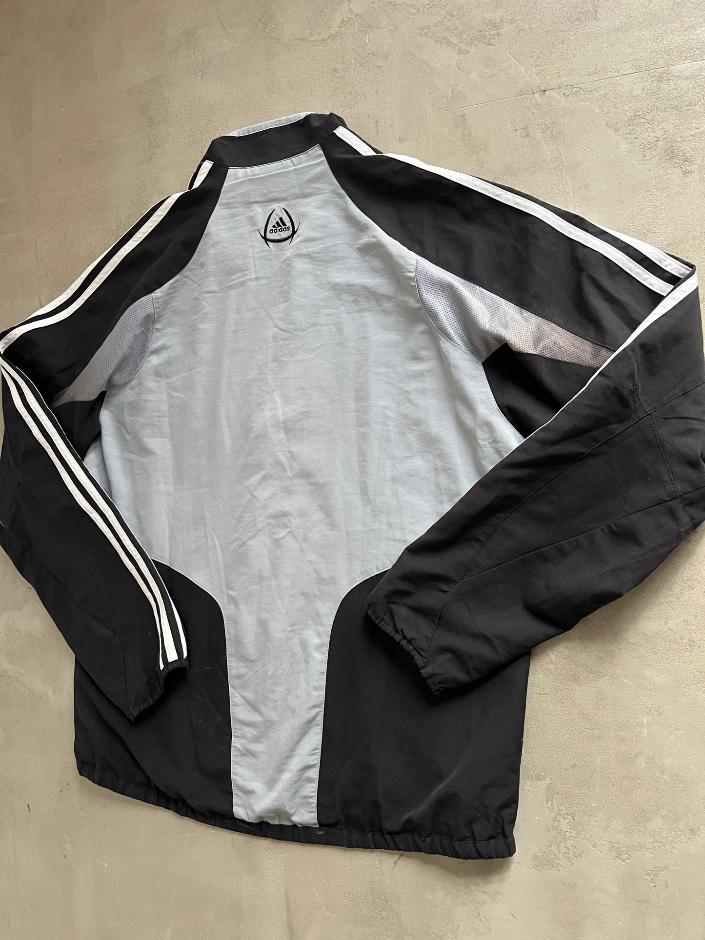 GREY REAL MADRID TRACK JACKET - 2000S - M