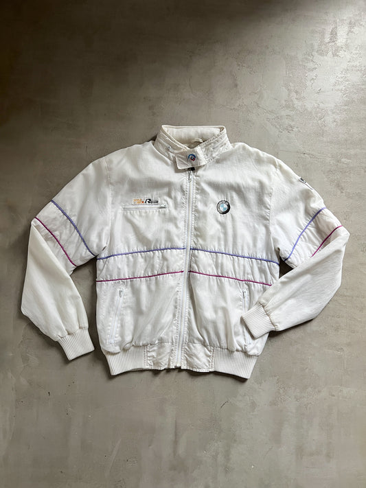 WHITE BMW RACING JACKET - 1990S - M