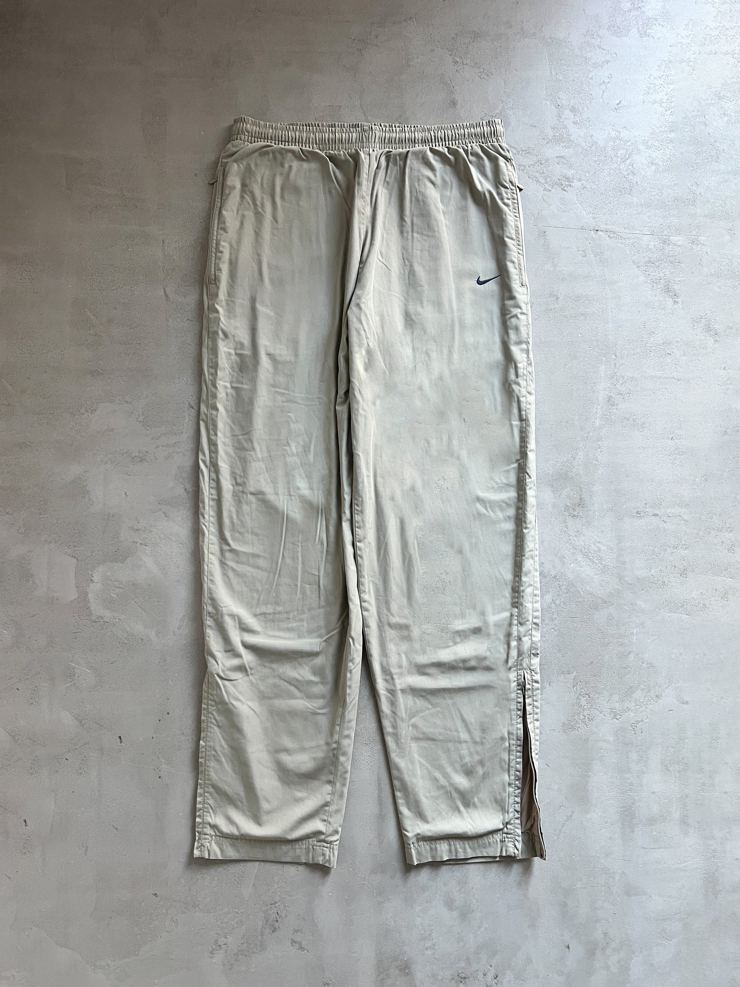 BEIGE NIKE TRACK PANTS - 2000S - M/S