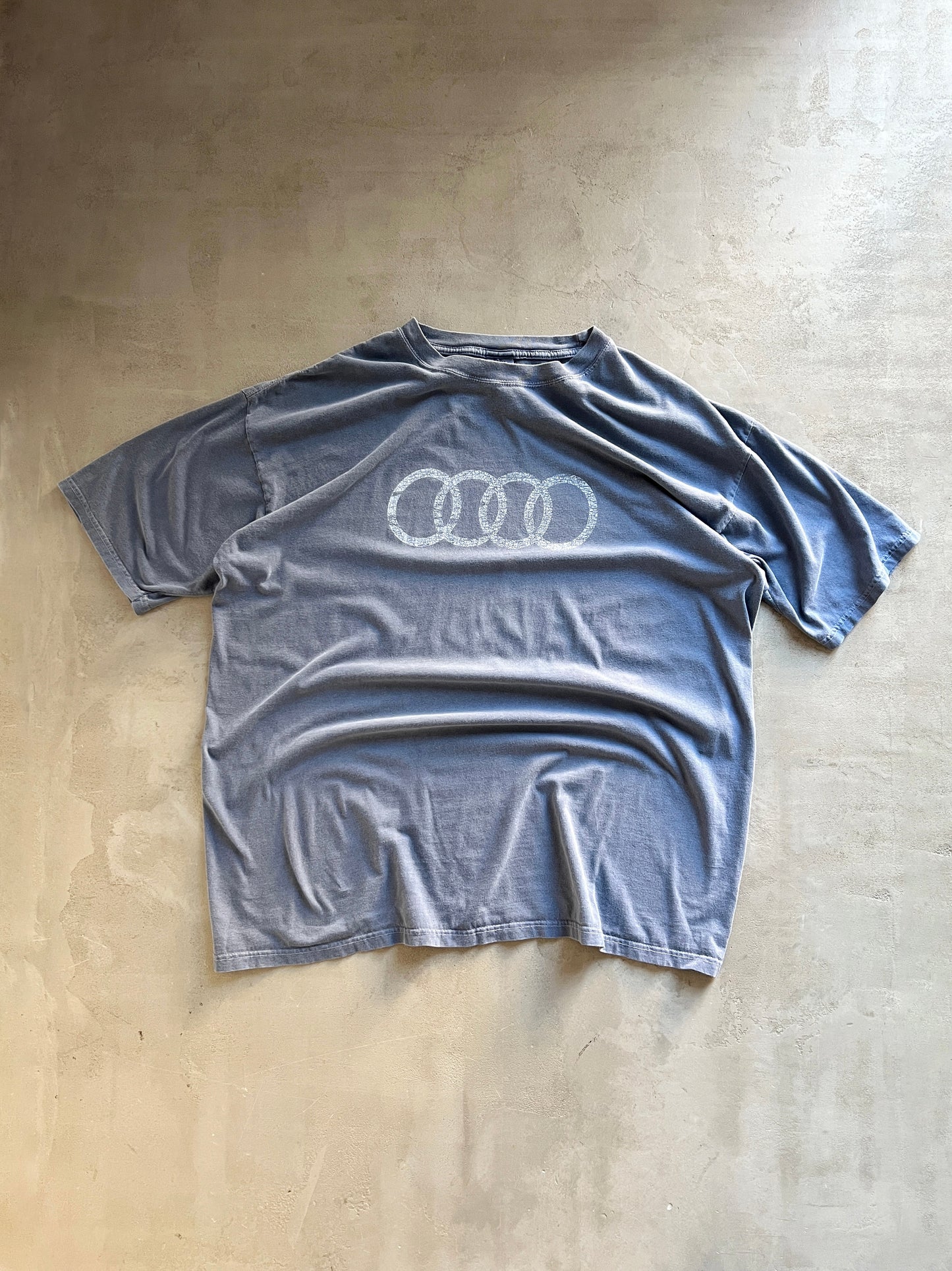 FADED GREY AUDI TEE - 1990S - XL/L