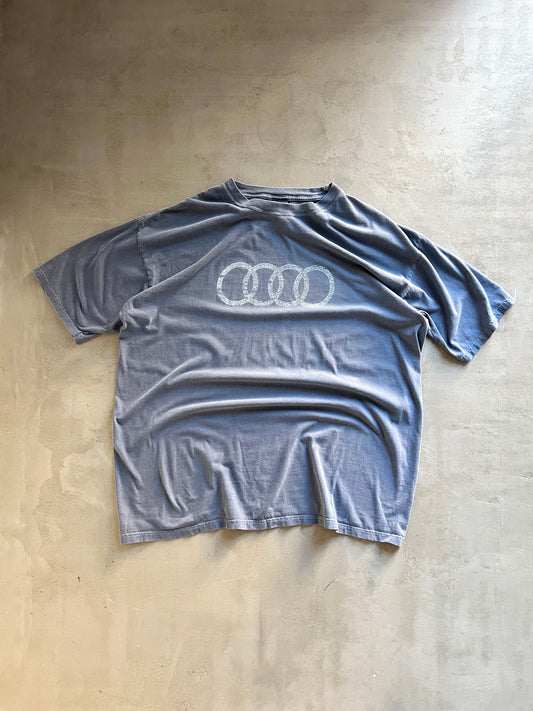 FADED GREY AUDI TEE - 1990S - XL/L