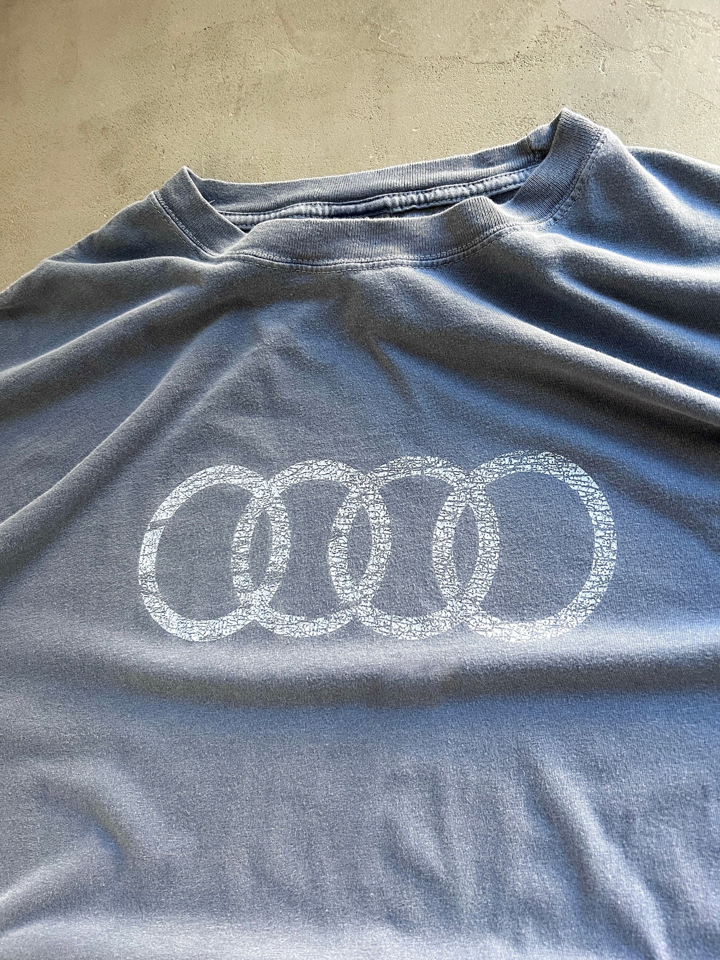 FADED GREY AUDI TEE - 1990S - XL/L