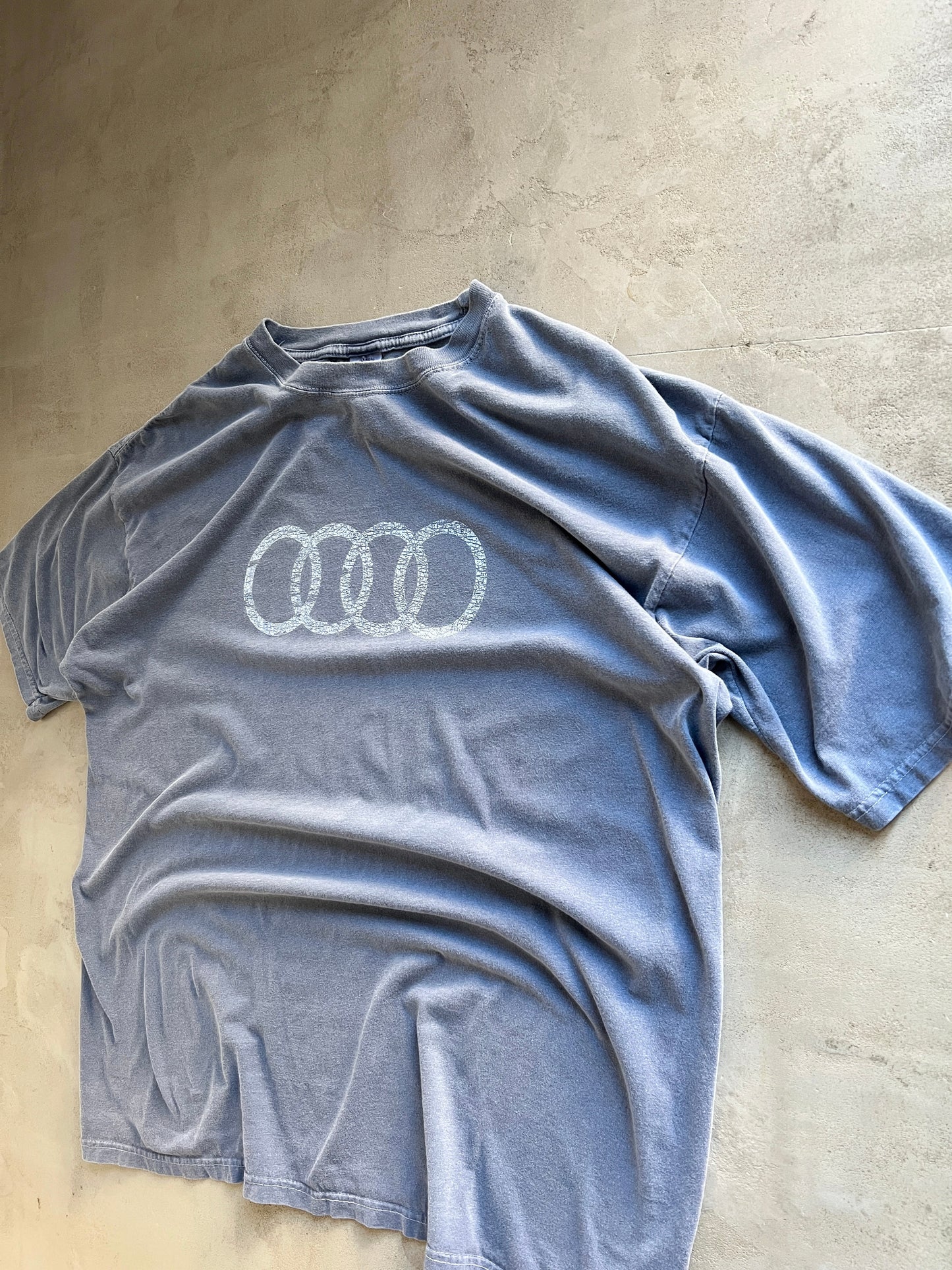 FADED GREY AUDI TEE - 1990S - XL/L