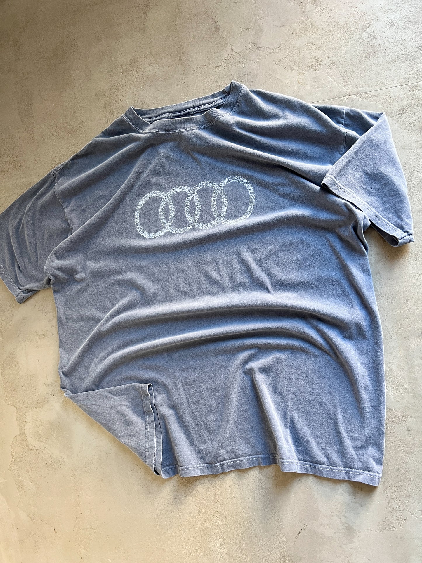 FADED GREY AUDI TEE - 1990S - XL/L