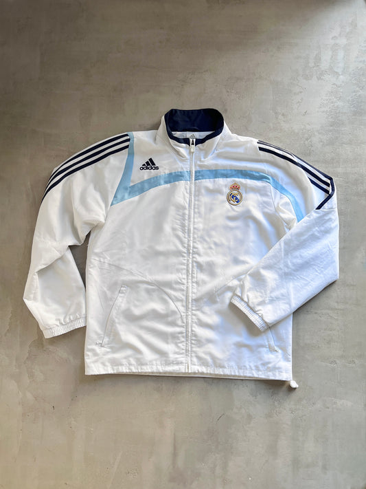 WHITE/BABY BLUE REAL MADRID TRACK JACKET - 2000S - XL